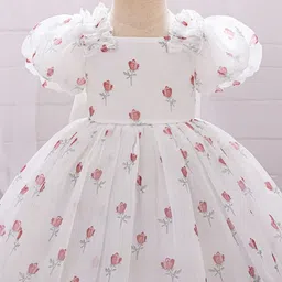 LULU & SKY Floral Print Flutter Sleeve Fit & Flare Dress-10