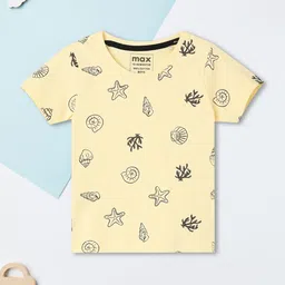 max Boys Colourblocked V-Neck Pure Cotton T-shirt-image-26