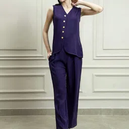Athena Immutable Linen V-Neck Waistcoat With Trousers Co-Ords-picture-21