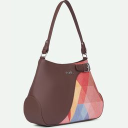 ZOUK Geometric Printed Leather Structured Handheld Bag image 3