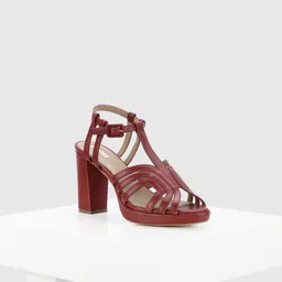 Oroh Leather Party Platform Sandals with Laser Cuts-26