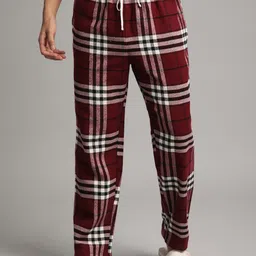 BStories Checked Pure Cotton Lounge Pants-image-89
