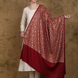 Exotic India Women Floral Embroidered Shawl-29