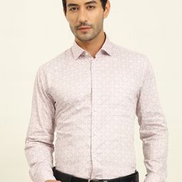 METAL Men Floral Printed Cotton Slim Fit Formal Shirt-image-39