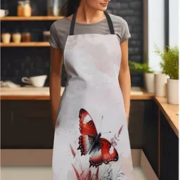 OASIS Red & White Printed Kitchen Aprons-22