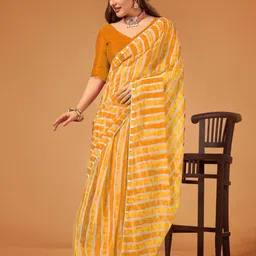 Moda Rapido Leheriya Gotta Patti Pure Georgette Ready to Wear Leheriya Saree-image-11