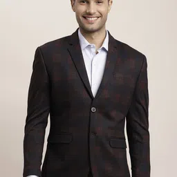 Turtle Checkered Single-Breasted Casual Blazer-picture-19