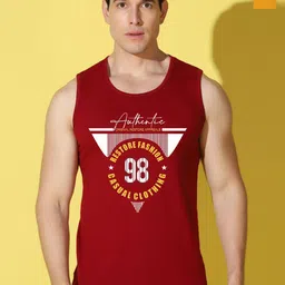 WOOSTRO Pack Of 2 Printed Cotton Gym Vests VWS26(98 MAROON)(98 MUSTARD)-image-51