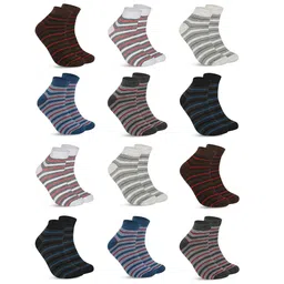 Sjeware Pack Of 12 Striped Cotton Ankle Length-10