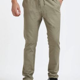 THE BEETEL HOUSE Men Relaxed Linen Traveller Trousers-image-56