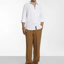 Campus Sutra Men Comfort Spread Collar Textured  Casual Shirt-image-93