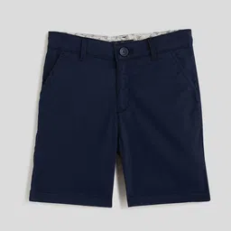 One Friday Boys Navy Blue Solid Short-image-89