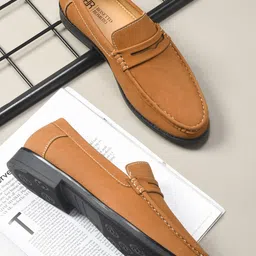 WAVE WALKER Men Round Toe Penny Loafers-image-55