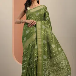 Libas Ethnic Motifs Printed Zari Saree-90