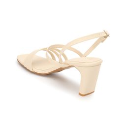 Truffle Collection PU Block Sandals with Buckles image 5