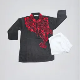 Tura Turi Boys Black Kurta Sets-picture-10