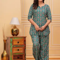 Moda Rapido Women Printed Pure Cotton Night suit-picture-25