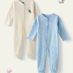Nauti Nati Unisex Kids Pack of 2 Printed Sleepsuit-image-38