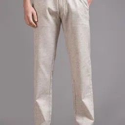 PAUL STREET Men Striped Relaxed Mid-Rise Regular Trousers-picture-2