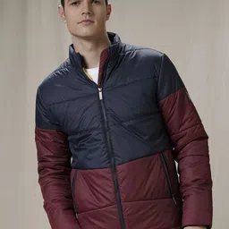 WROGN Men Colourblocked Longline Puffer Jacket-image-8
