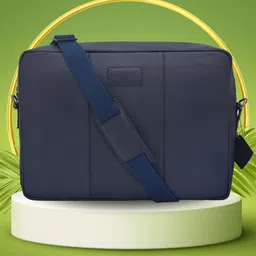 OLIVE MIST Unisex Textured Leather Laptop Bag-image-53