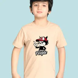 NUSYL Boys Graphic Printed Round Neck Cotton Oversized T-shirt-22