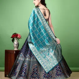 SWAMI STUDIO Ready to Wear Lehenga & Unstitched Blouse With Dupatta image 5