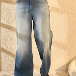 FUGAZEE Men Bootcut Heavy Fade Loose Fit Jeans-image-43