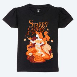 YK Disney Girls Princess Graphic Printed Round Neck Pure Cotton T-shirt-image-87