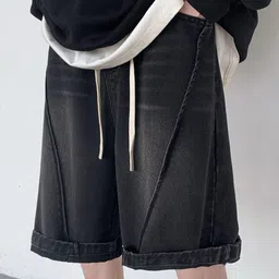 StyleCast Men Cotton Washed Loose Fit Denim Shorts Technology-image-25