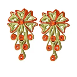 Designers Collection Women Orange Earrings-picture-21