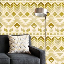 ArtzFolio Printed UV-Resistant Anti-Bacterial Tribal Ikat PatternPeel & Stick Wallpaper-image-45