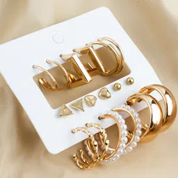 aadita Oval Studs Earrings-0