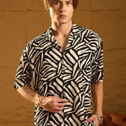DENNISON Men Relaxed Opaque Printed Casual Shirt-image-98