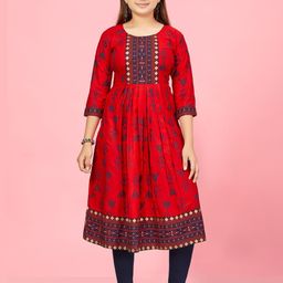 Mom&Bae Women Maroon Kurtas-image-37