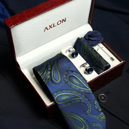 Axlon Men Paisley Tie & Pocket Square Accessory Gift Set-picture-14