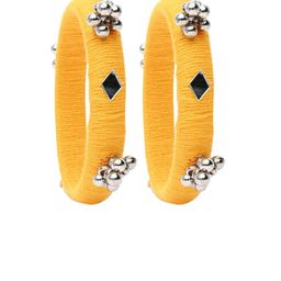 Asthetika Kids Set Of 2 Ghungroo Mirror Thread Bangles image 5