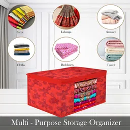 Kuber Industries Red Set of 4 Regular Multi-Utility Organisers image 3