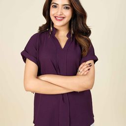 choiceit Women Mandarin Collar Crepe Top-image-16