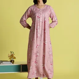 9shines Label Embroidered Maxi Nightdress-picture-23