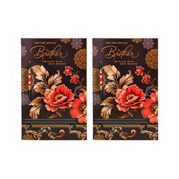 Archies Set Of 2 Thread Rakhis Greeting Card With Envelope image 2