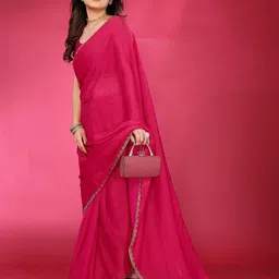 ROOP SUNDARI SAREES Beads and Stones Saree with Blouse Piece-50