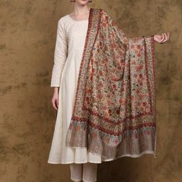 Exotic India Women Floral Embroidered Shawl-52