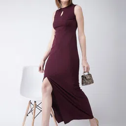 Mast & Harbour Women Keyhole Neck Maxi Dress-image-42