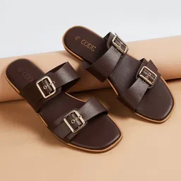 CODE by Lifestyle Women Open Toe Flats with Buckles-45