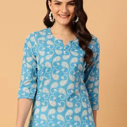 NEESH Women Ethnic Motifs Printed Pure Cotton Kurti-picture-36