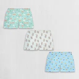 1st Step Girl Pack of 3 Printed Cotton Shorts-26