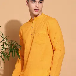 Anouk Men Geometric Printed Thread Work Kurta image 5