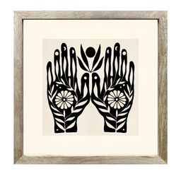 ADMIRE HOME Folk Art Wooden Printed Wall Art-image-40