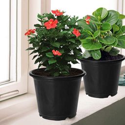 Kuber Industries 3-Pcs Black DurablePlanters-38